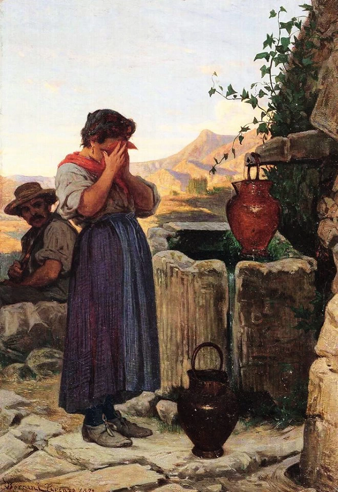 Uomo e donna accanto a un pozzo (1872)